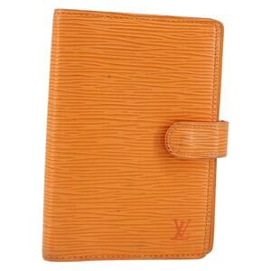 LOUIS VUITTON Epi Agenda PM Day Planner Cover Orange Mandarin R2005H Auth BA8371
